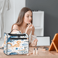 thumbnail image 6 of Herdesigns Cute Dino Rainbow Toiletry Bag for Women, Travel Makeup Bag, Waterproof Hanging Cosmetic Organizer for Toiletries & Makeup Essentials, 6 of 7
