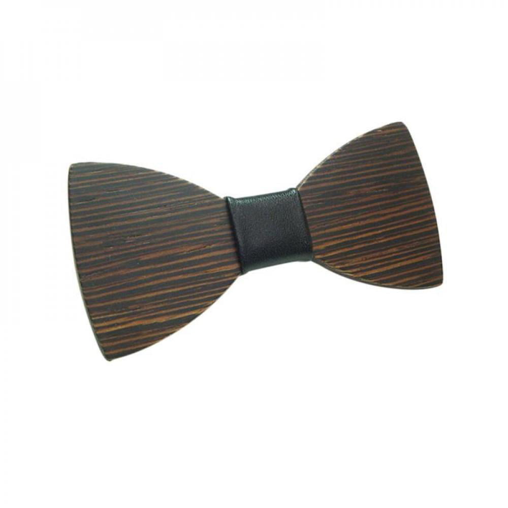 Fashion Mens Bow Tie Solid Wood Wooden Tie Wedding Casual Suit Bow Tie Necktie Color : 14, Size : Free Size