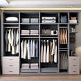 thumbnail image 4 of Luxury Wardrobes Storage Clothes Closet Bedroom Display Drawers Modular Wardrobes Organizer Meubles De Chambre Salon Furniture My Lux Decor Round, 4 of 17