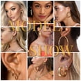 thumbnail image 2 of Set de 42 pares de aros dorados FAXHION para mujer, 2 of 5