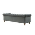thumbnail image 6 of Rustic Manor Audriana Dark Grey Velvet Chesterfield Sofa 92L x 33.5W x 30.3H, 6 of 10