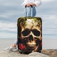 thumbnail image 7 of Fuzoiu Butterfly Flower Plant Skull Print Suitcase Cover,Washable Luggage Covers for Suitcase,Elastic Luggage Protector Cover,Scratch Resistant Travel Suitcase Covers-Small, 7 of 7