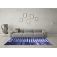 thumbnail image 3 of Ahgly Company Machine Washable Indoor Rectangle Southwestern Blue Country Area Rugs, 7' x 10', 3 of 4