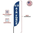 thumbnail image 5 of Air Force Sign feather flag Pole Kit for Outdoor by Mavis Printing|15 FEET Long Polyester Outdoor Banner Flag Stand for Easy Hang |HD Print Swooper Flag Pole Mount to Advertise Air Force, 5 of 7