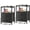 Black, variant on Nightstands Set of 2, End Tables with Charging Station, Side Tables with Fabric Drawers, Bedside Tables with USB Ports and Outlets, Night Stands, PU Leather, White