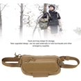 thumbnail image 2 of HUGFEGWE Multi Functional Waist Pack, Wearproof Waist Pack Stain Resistant Hook and Loop Straps Double Open Zipper for Training (Brown) CJB91-49874, 2 of 9
