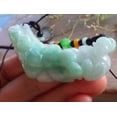 thumbnail image 4 of Certified Green Burma Natural A Jade jadeite Pendant Monkey Lotus Flower Leaf Necklace 650848 TN, 4 of 11