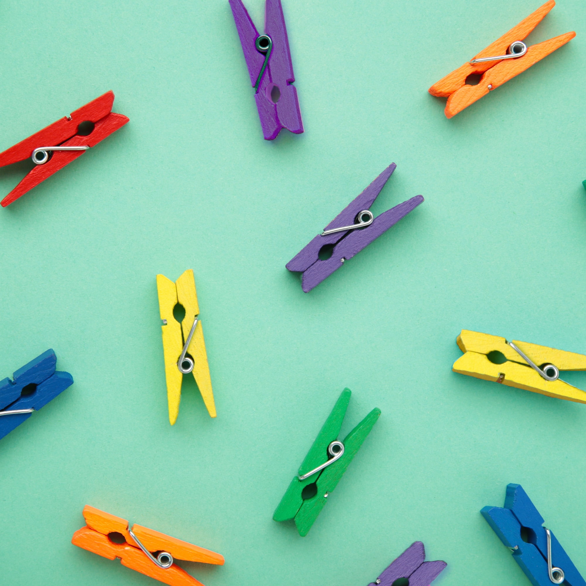 Hello Hobby Small Multicolor Wood Clothespins, 24-Pack