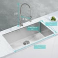 thumbnail image 2 of JASSFERRY 30 inch Undermount Kitchen Sink Faucet Comb 18 Gauge Stainless Steel, 2 of 5