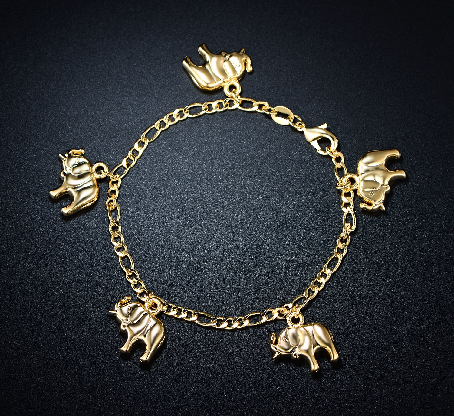 Charm of Silver Elephant Bracelet  VerveJewels