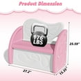 thumbnail image 3 of SESSLIFE Toy Box for Boys Girls, Plastic Kids Storage Organizer with Storage Bench and Leaf Backrest, Modern Toy Chest for Living Room, Toddler Room, Bedroom, Support 176 lbs, Pink/Light Grey, 3 of 9