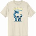 thumbnail image 3 of Autism Awareness Blue Dino Puzzle Icon Adult Natural Crew Neck Short Sleeve Tee-Medium, 3 of 4