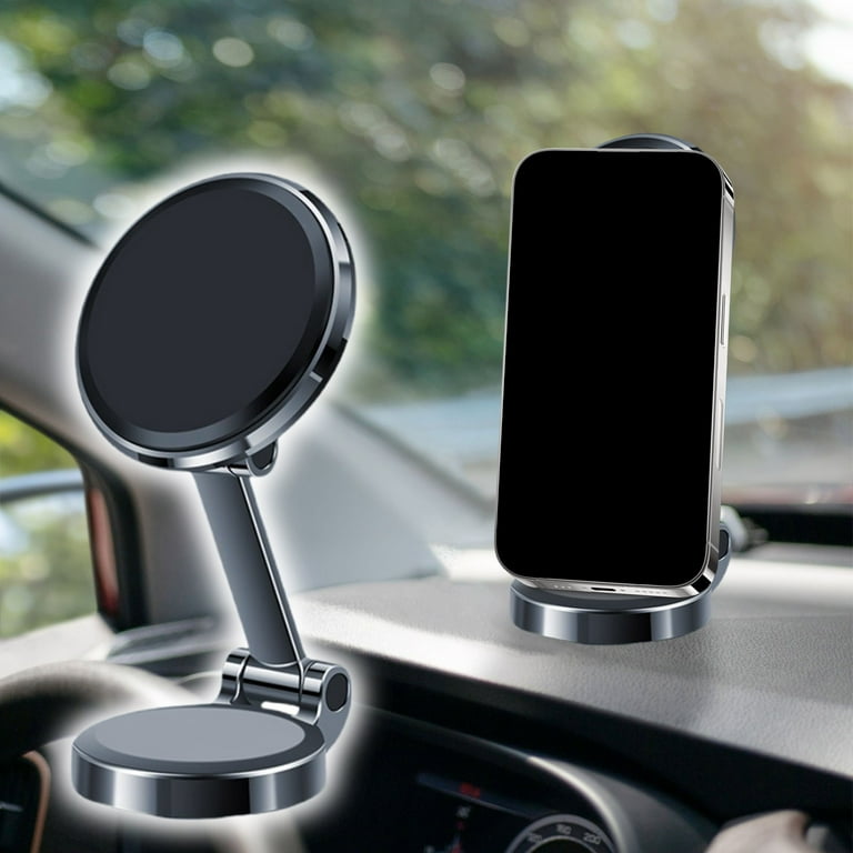360° Rotatable Car Phone Holder With Electric Vacuum Suction & Magnet - One-Hand Operation, N52 Magnet, Charging Cable
