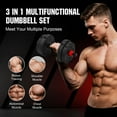 thumbnail image 6 of Adjustable Dumbbell Set, 22lbs Free Weights Dumbbells Set, 3 in1 Dumbbells Set Used as Barbell,Push-up Stand, Weight Set for Home Gym, Fitness Workout Equipment for Men Women, 6 of 7
