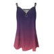 thumbnail image 2 of Gibobby Mujeres Casual Gradiente Impreso Tops Camisa Cremallera Suelta Ahueca Hacia Fuera Sin Mangas Chaleco Camisa Elegante Blusa Top(Morado,CH), 2 of 4