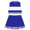 thumbnail image 5 of DPOIS Kids Girls Sleeveless Cheerleading Dress Crop Top with Pleated Skirt Set, 5 of 6