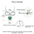 thumbnail image 6 of FOCALOOK Sterling Silver Infinity Love Heart Pendant Necklace for Women May Emerald Birthstone Necklace Birthday Valentines Day Mothers Day Jewelry Gifts, 6 of 10