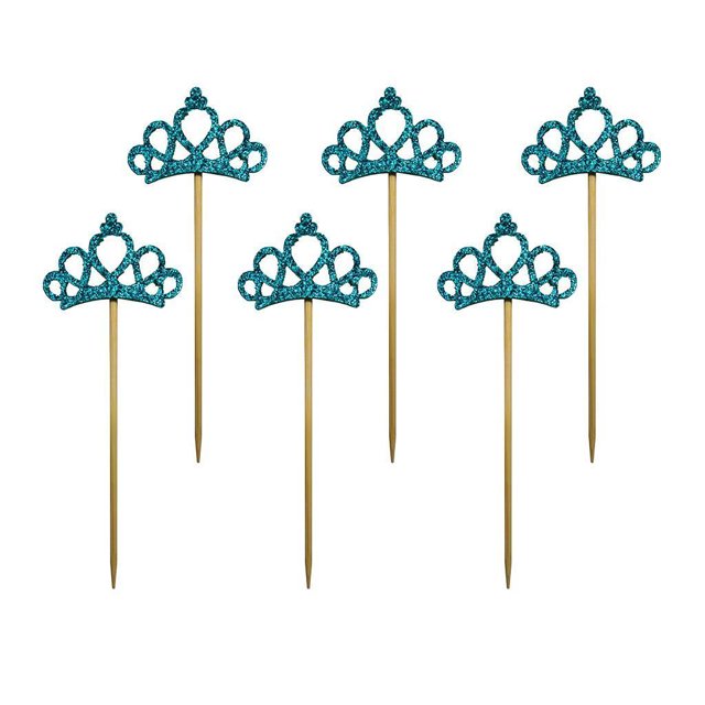 6 piezas de fieltro con forma de para decoración de tartas, selecciones para cupcakes para decoración de centro de de tarta de de Azul