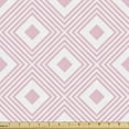 thumbnail image 1 of Geometric Rhombus Sofa Upholstery Fabric by the Yard, Pastel Nested Shapes in Soft Colors Continuing Illustration, Decorative Fabric for DIY & Home Accents, 2 Yards, Pale Pink White by Ambesonne, 1 of 4