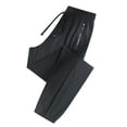 thumbnail image 4 of SELONE Black Womens Long Pants Tall Mid Waist Plus Size Trouser Pants Full Length Beach Pants Casual Vacation Pants Drawstring Pull on Solid Tapered Lightweight 4XL Tall Breathable Summer Clothes, 4 of 5