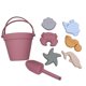 thumbnail image 3 of Juguetes de arena de silicona para niños, juguetes de playa portátiles, regalo divertido, juego de cubo de playa para actividades de verano, fiesta de cumpleaños Rojo, 3 of 8
