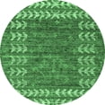 thumbnail image 1 of Ahgly Company Indoor Round Abstract Emerald Green Modern Area Rugs, 8' Round, 1 of 4