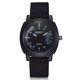 thumbnail image 1 of Reloj de cuarzo con banda de lona de personalidad Reloj masculino con esfera redonda grande de color sólido (negro), 1 of 5
