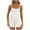White, variant on GEWSEY Women's Summer Sleeveless Rompers Spaghetti Strap Double Lined Shorts Jumpsuit One Piece Outfits (Blue, S)