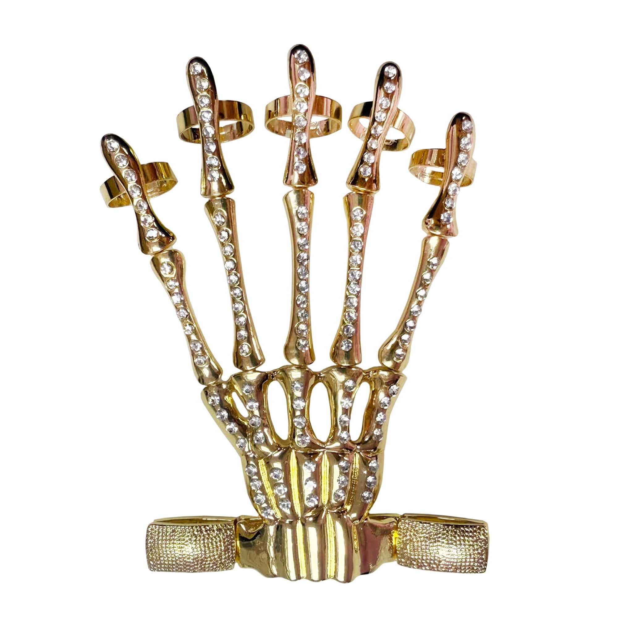 Skeleton Hand Bracelet Costume Accessory for Adults, Gold, Halloween by Way To Celebrate