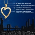 thumbnail image 2 of Gem Stone King 18K Yellow Gold Plated Silver Lab Grown Diamond and Red Created Ruby Heart Pendant Necklace for Women | 0.19 Cttw | Gemstone April Birthstone | Round 3.5MM | With 18 inch Chain, 2 of 6
