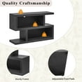 thumbnail image 5 of EUROCO 47.2" Long Console Table,Retro 3-Tier Sofa Table Entryway Table with Open Shelves,Narrow Wood Accent Table for Living Room/Hallway/Entrance/Foyer,Black, 5 of 8