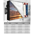 thumbnail image 2 of 4th of July Outdoor TV Cover 52 to 55 Inch Weatherproof, Country Star Independence Day Patriotic 600D Oxford TV Covers with Waterproof Zipper, Outside Flat TV Screen Protector Size 52"Wx19"Hx4.5"D, 2 of 7