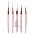 thumbnail image 3 of Kolinsky Sable Finest Premium Nail Art Long Striper Liner Brush with Wooden Handle Acrylic Nails Tool Hot Pink 12mm, 3 of 6