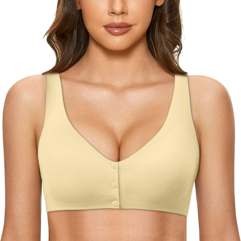 Sports Bras For Women High Support Front Closure Bra Racerback Plus Size  Unlined Underwire Full Coverage Bras 