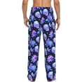 thumbnail image 3 of Daiia flower starry sky Skull Men's Sleep Pant with Pockets and Drawstring,Pajama Pants-XX-Large, 3 of 9