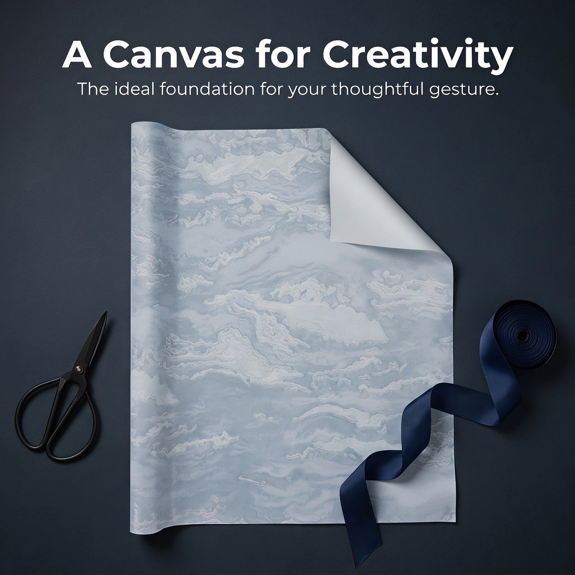 Unique Bargains Flowing Cloud Gift Wrapping Paper for Occasions Light Blue 27.6"x 19.7"