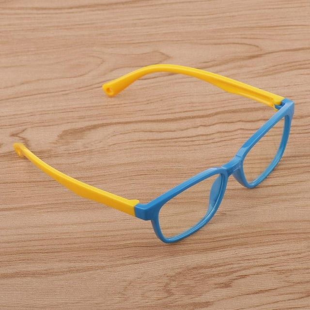 de silicona con luz azul para bebés, para computadora, para videojuegos, de montura suave para , Azul + amarillo Hugo Gafas para niños Anti Blue Light