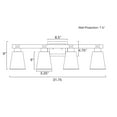 thumbnail image 6 of Kira Home Asher 32" 4-Light Farmhouse Vanity / Bathroom Light + Funnel Glass Shades, Smoked Birch Finish, 6 of 7