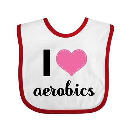 

Inktastic Fitness I Love Aerobics Gift Baby Girl Bib