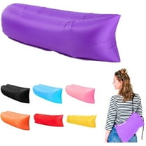 Inflatable Lounger, Air Sofa Hammock, Portable Waterproof Anti Air Leaking Design Camping Chair for Outdoor Traveling Beach Picnics and Music Festivals Camping(Purple)