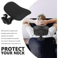 thumbnail image 3 of Office Chair Headrest Attachment Universal Head Support Cushion Upholstered Adjustable Height Angle, 3 of 5