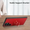 thumbnail image 6 of Stylish Slim PU Phone case for Samsung Galaxy A13 A23 A33 A53 4G 5G with Finger Ring Stand Comfortable to Grip Anti-Scratch Back Cover(Black,A23 5G), 6 of 7