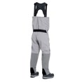 thumbnail image 3 of Breathable Zip-Front Chest Fishing Waders Waterproof Zippered Stockingfoot Waders Welded Seams Upstream Wading Gear for Hunting GRAY XL, 3 of 6