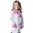 thumbnail image 2 of StoryBook Wishes Kids Doctor Coat & Face Mask for Kids Doctor Costume | Doctor Dress Up for Kids | Pink and White - Size 8-10, 2 of 9