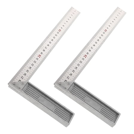 TABLZONE 2pcs Carpentry Angle Ruler Stainless Steel Measuring Tool For Hobbyists Furniture Making
