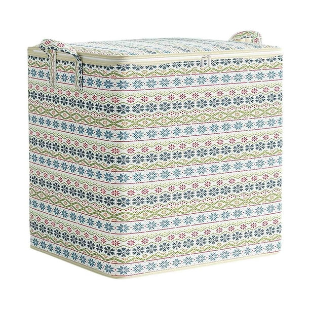 Bolsa organizadora de ropa con cierre de cremallera, contenedor a prueba de polvo para edredones y mantas, con almacenamiento plegable de tela no tejida para armario de dormitorio.