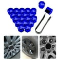 thumbnail image 3 of Sidaley Paquete de 20 tapas de tuercas de rueda de coche tapa de tornillo de buje 17-21mm llantas plateadas azul 17mm Type9 NO9, 3 of 6