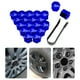 thumbnail image 3 of Sidaley Paquete de 20 tapas de tuercas de rueda de coche tapa de tornillo de buje 17-21mm llantas plateadas azul 17mm Type9 NO9, 3 of 6