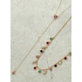thumbnail image 4 of No Boundaries Goldtone Lariat Necklace Set, Multicolored Stones, 2 Pieces, 4 of 4
