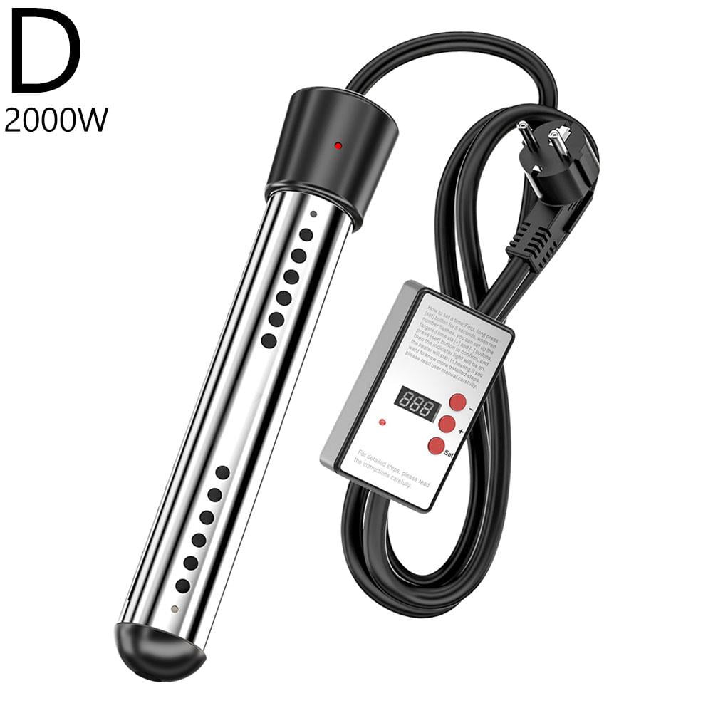 SXCRFKXH Portable Water Heater, Immersion Heater, 2500W, Black, Stainless Steel,Easy-to-Use, Submersible Water Heater for Hot Tub Heater
